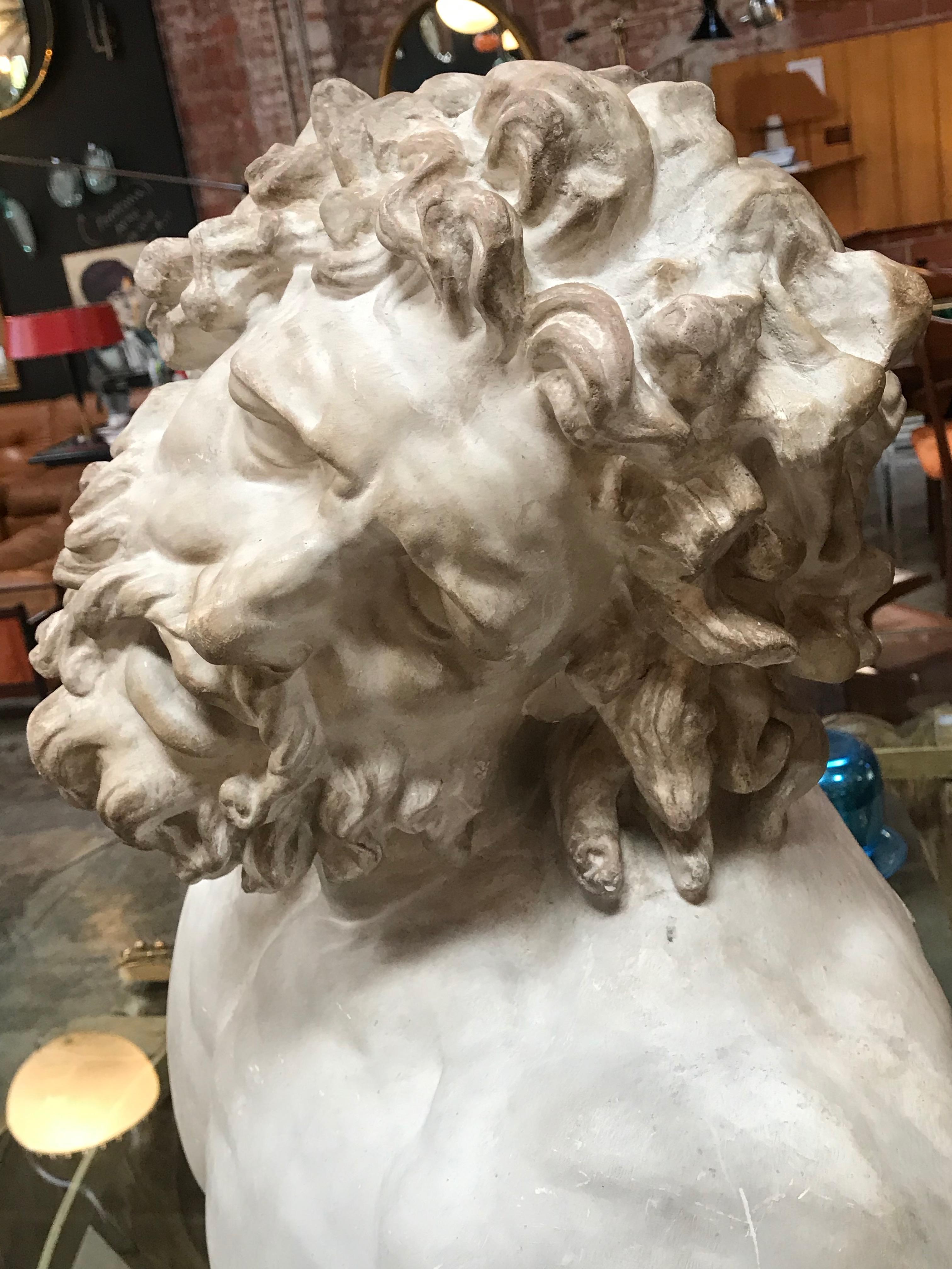 Late 20th Century Laocoon, Plaster Bust, Copy in Scale 1/1
