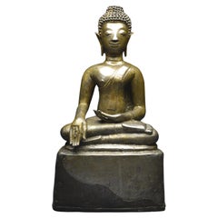 Laos, 19th Century, Important Bronze Representation of  Maravijaya Buddha
