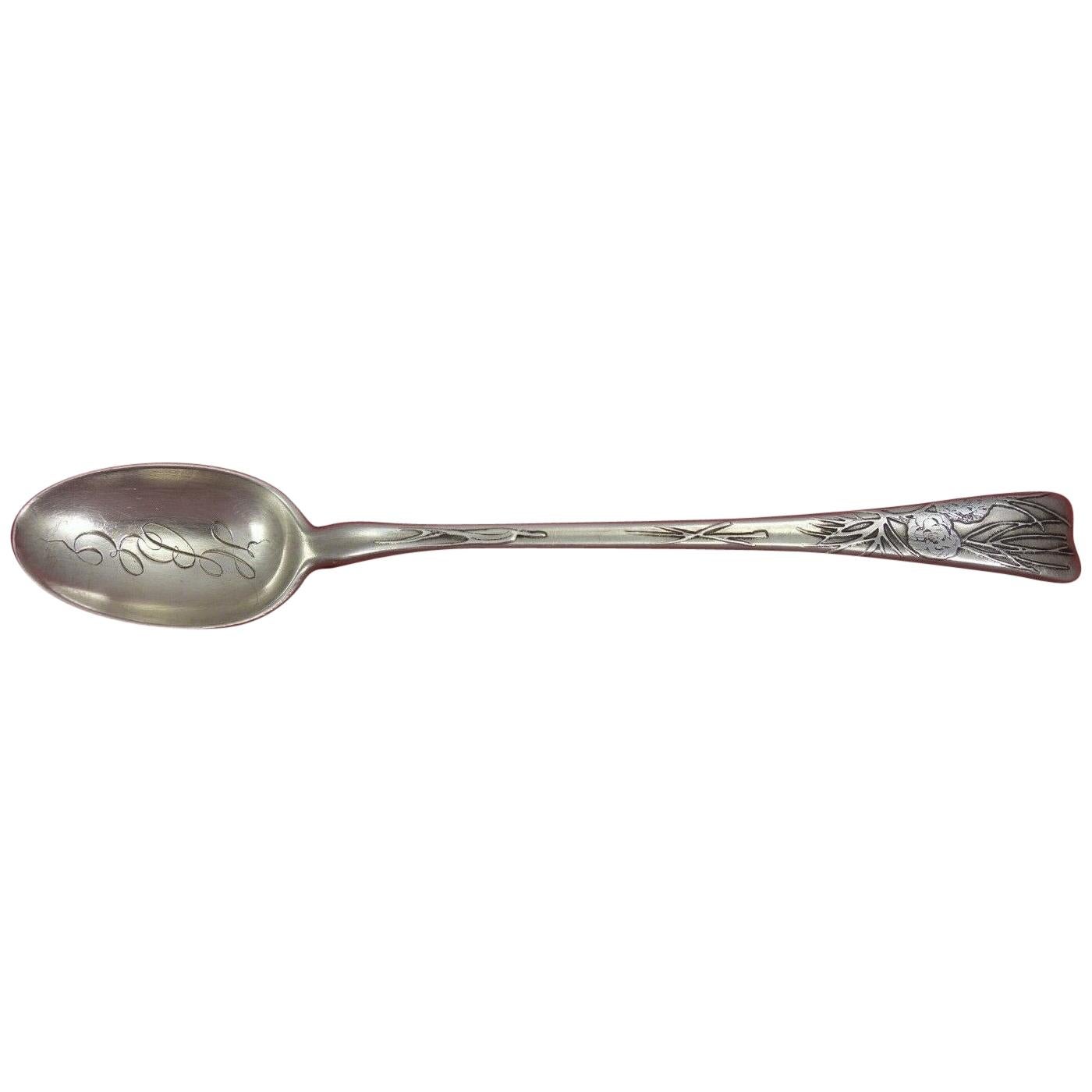 Sterling silver parfait spoon with floral design 6