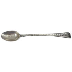 Lap Over Edge Acid Etched by Tiffany and Co Sterling Parfait Spoon Foliage