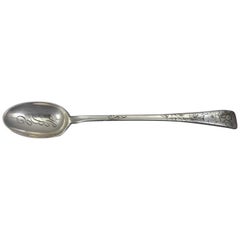 Lap Over Edge Acid Etched by Tiffany and Co Sterling Parfait Spoon Multi Petal