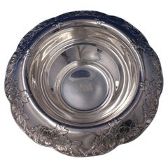 Lap Over Edge Acid Etched by Tiffany and Co Sterling Silver Fruit Bowl '#4975'