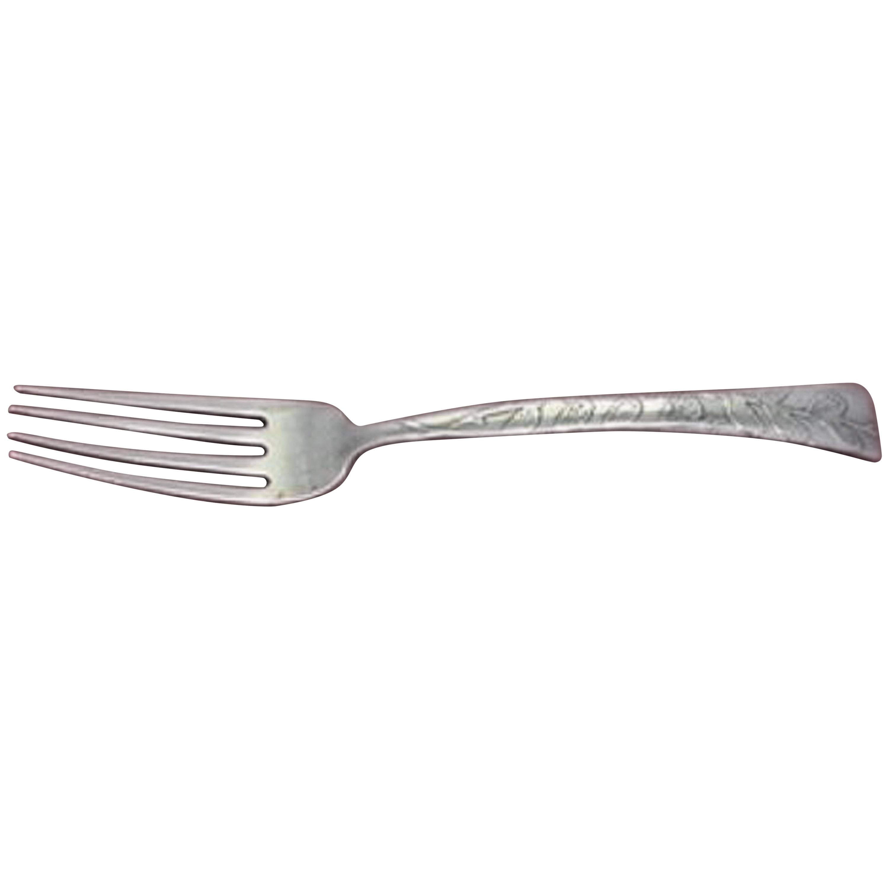 Lap Over Edge Acid Etched by Tiffany & Co. Sterling Breakfast Junior Fork