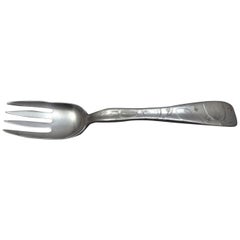 Lap Over Edge Acid Etched by Tiffany & Co. Sterling Fish Fork Clams