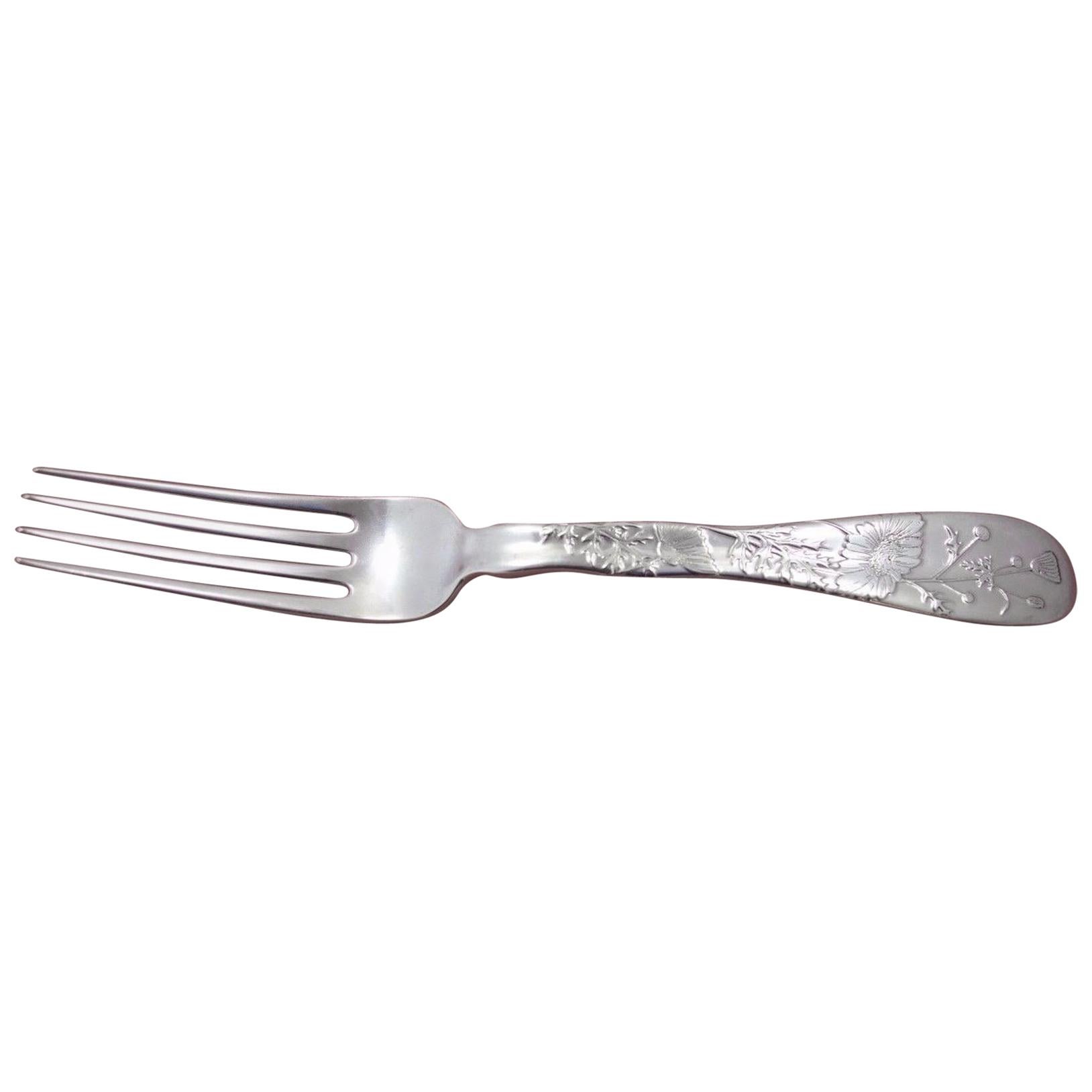 Lap over Edge Acid Etched by Tiffany & Co. Sterling Silver Dinner Fork Daisy