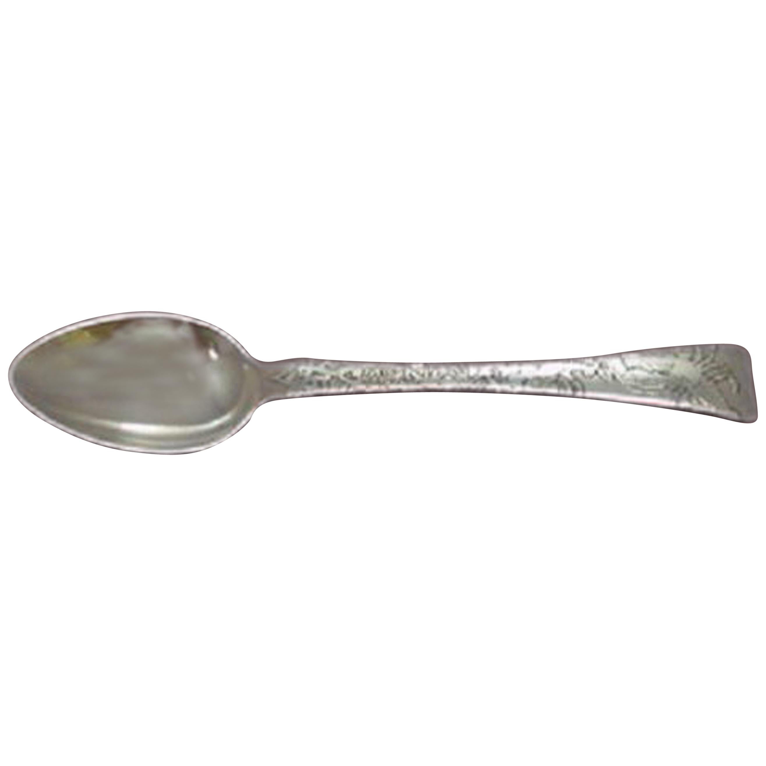 Lap Over Edge Acid Etched by Tiffany Sterling Demitasse Spoon Lobster #1