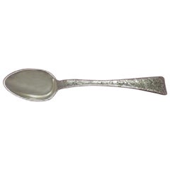 Lap over Edge Acid Etched by Tiffany Sterling Demitasse Spoon with Eglantine