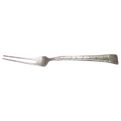 Lap Over Edge Acid Etched by Tiffany Sterling Fruit Fork with Leaf