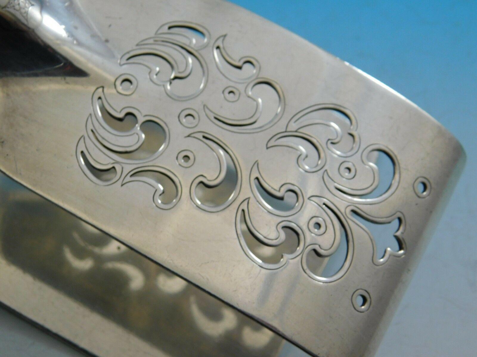 Lap Over Edge Acid Etched by Tiffany Sterling Silver Asparagus Tong Peony 2