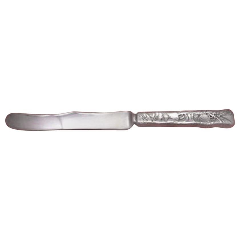 Lap over Edge Acid Etched by Tiffany Sterling Silver Breakfast Knife Wavy Orange