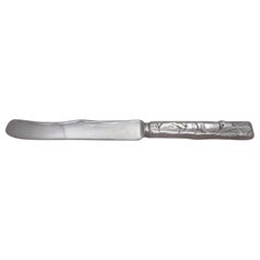 Lap Over Edge Acid Etched by Tiffany Sterling Silver Breakfast Knife Wavy Plum