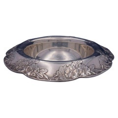 Lap Over Edge Acid Etched by Tiffany Sterling Silver Floral Fruit Bowl
