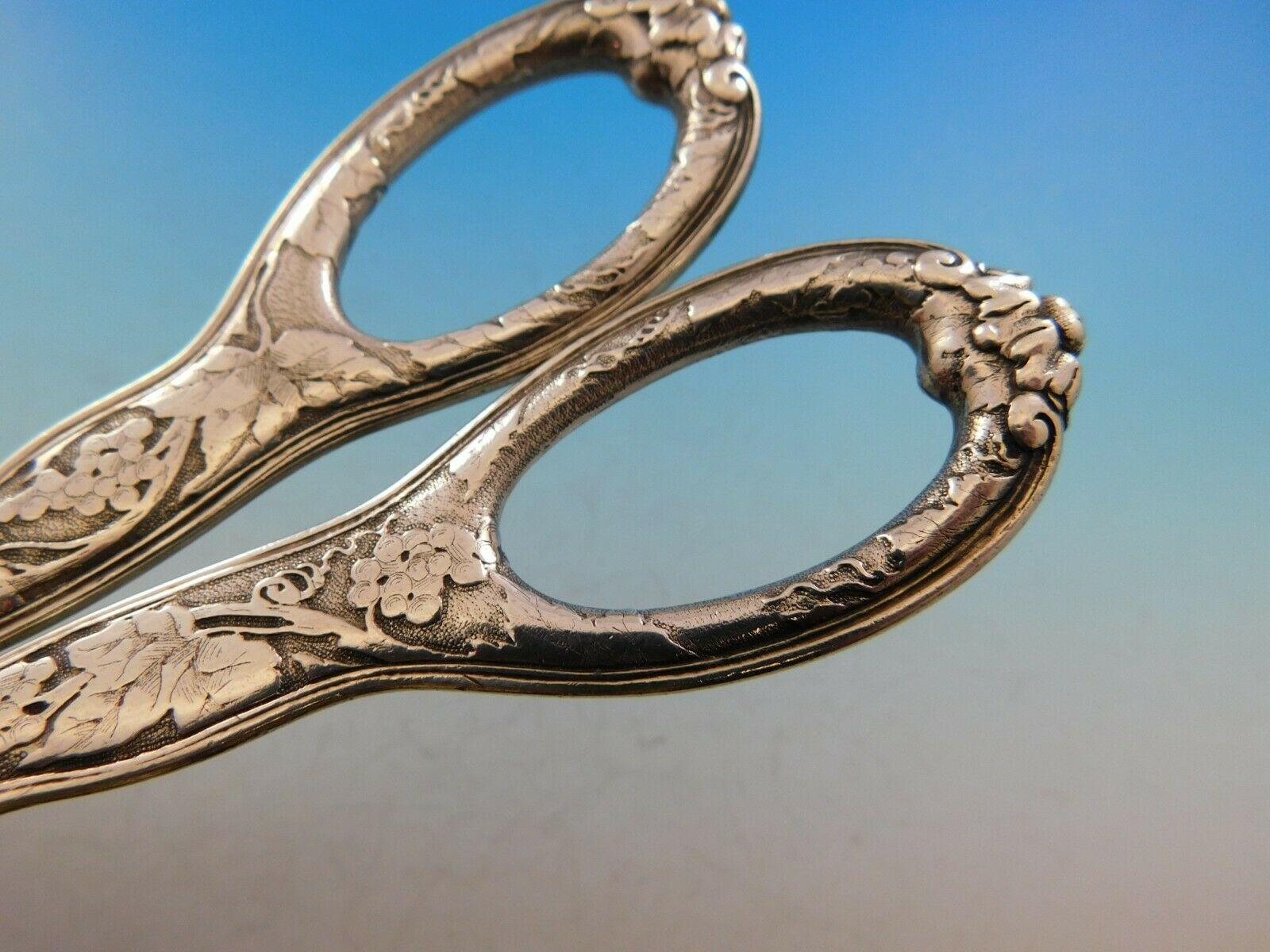 Lap Over Edge Acid Etched by Tiffany Sterling Silver Grape Shears GW 1