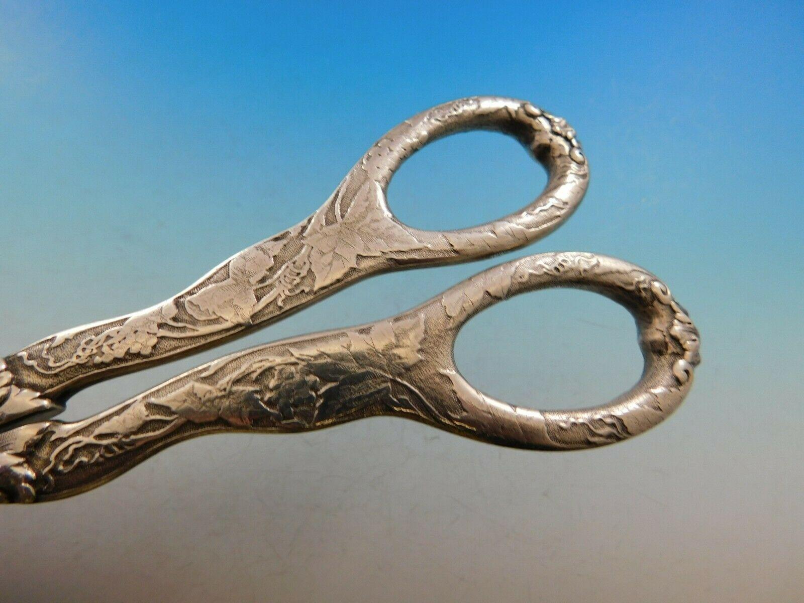 Lap Over Edge Acid Etched by Tiffany Sterling Silver Grape Shears GW 2