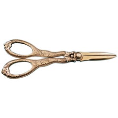Lap Over Edge Acid Etched by Tiffany Sterling Silver Grape Shears GW