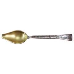 Lap Over Edge Acid Etched by Tiffany Sterling Silver Melon Spoon GW with Ivy