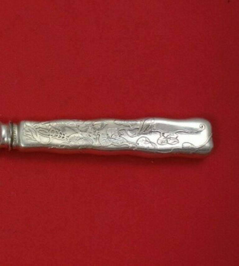 Sterling silver hollow handle with blunt blade regular knife with ivy vine 9 1/4