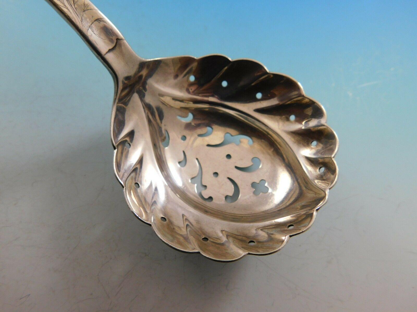 Lap over Edge Acid Etched by Tiffany Sterling Silver Sugar Sifter with Currants 1