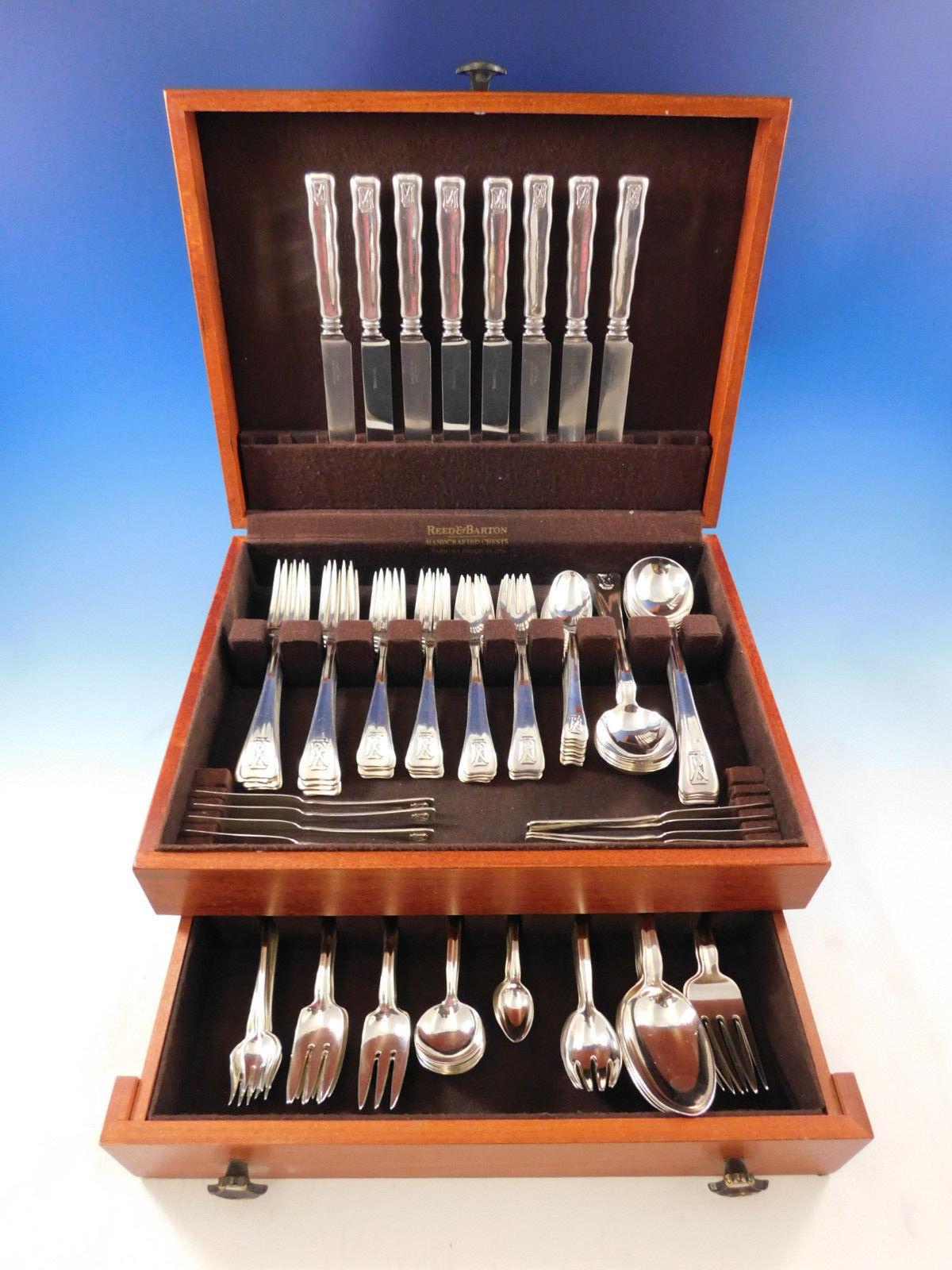Incredible lap over edge by Tiffany & Co. sterling silver Flatware set, 112 pieces. This set includes:

8 knives, 9 1/4