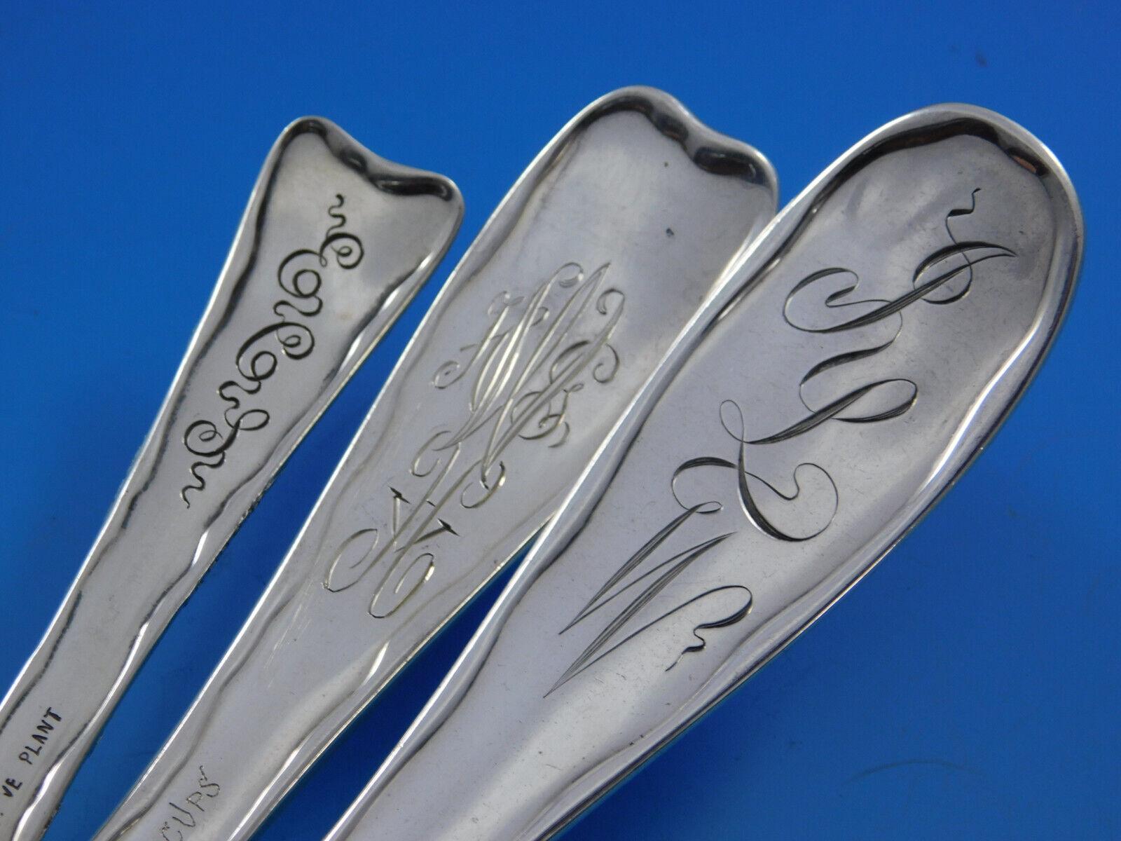 Lap Over Edge by Tiffany and Co Sterling Silver Flatware Set In Box Acid Etched 4