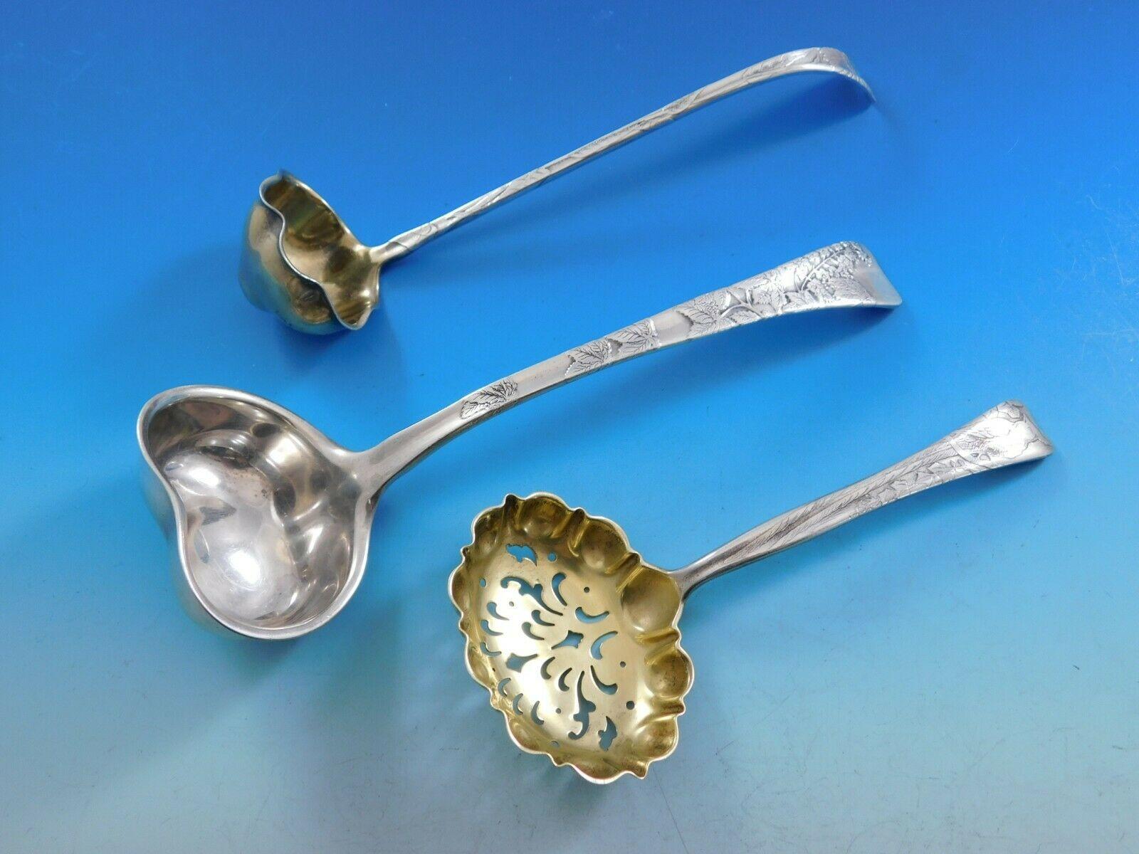 Set di posate in argento Sterling Lap Over Edge by Tiffany & Co. Servizio inciso all'acido in vendita 2