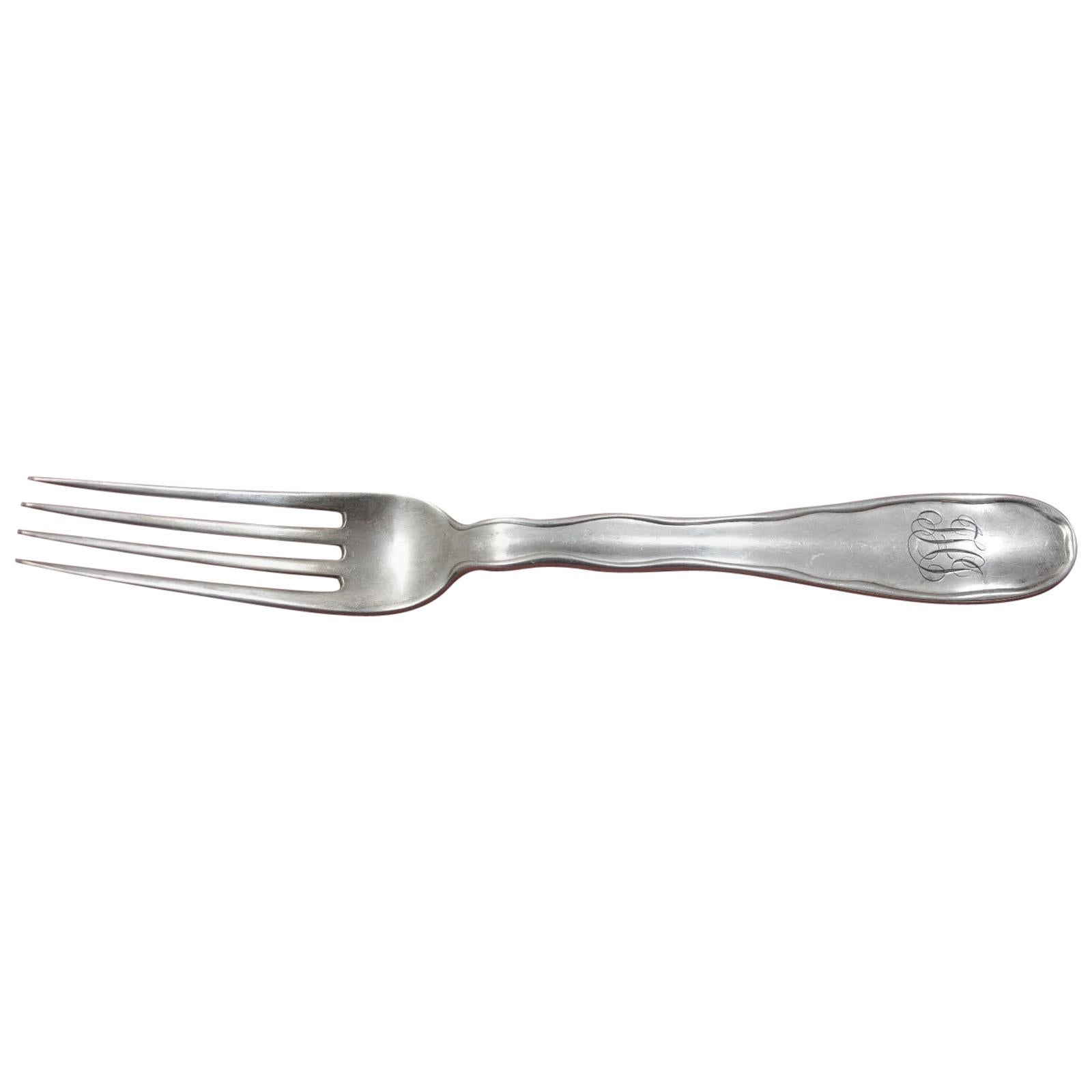 Lap Over Edge Plain by Tiffany & Co. Sterling Silver Dinner Fork Rounded