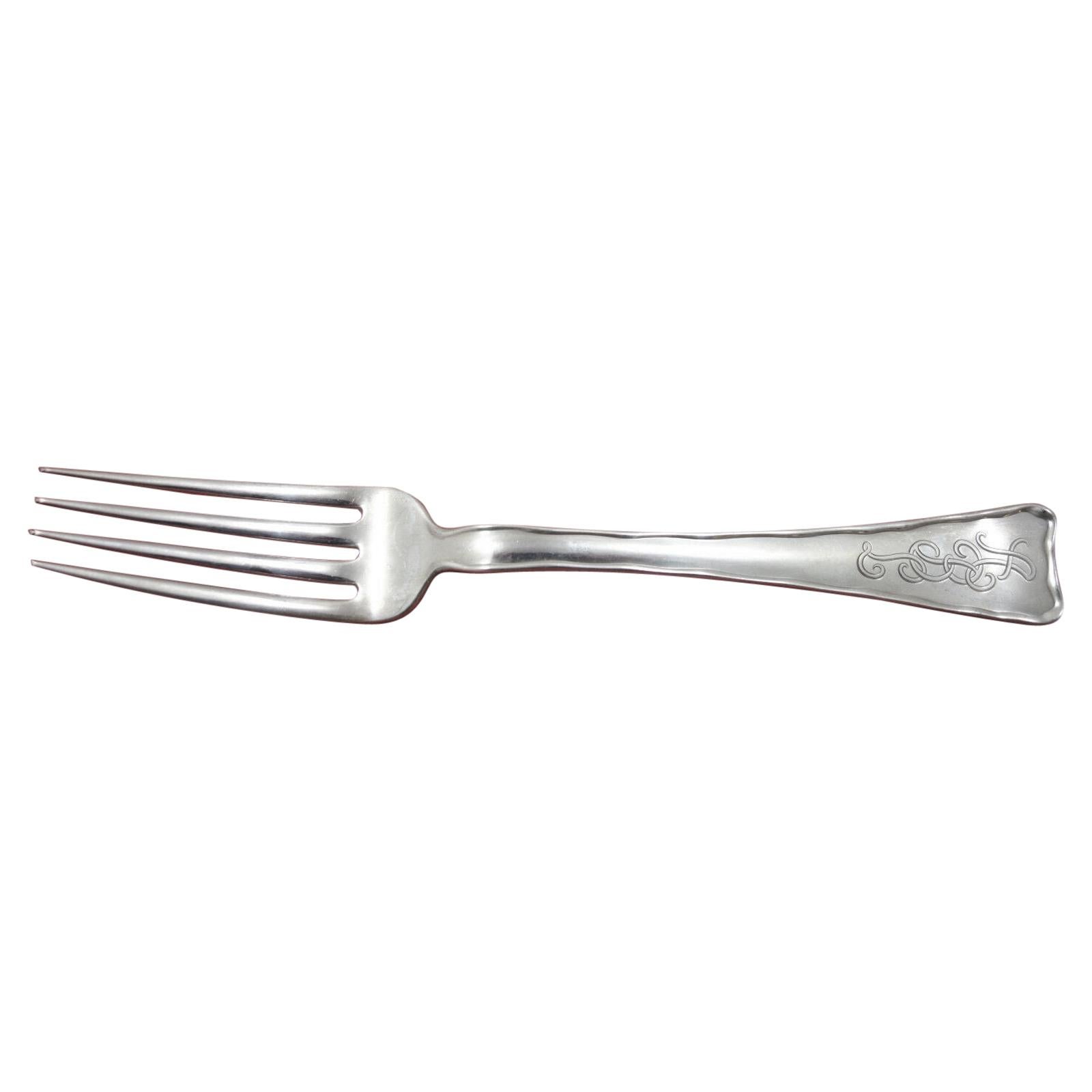 Lap Over Edge Plain by Tiffany & Co. Sterling Silver Dinner Fork Square