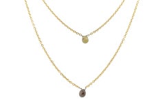 Lapaix Mined Two Strand Briolette Diamond Pendant Necklace 1.60ct 14K Gold