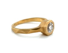 Lapaix Solitaire Diamond Engagement Ring Mined .50ct Rose Cut 14K Brand New