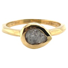 Lapaix Solitaire Rough Diamond Engagement Ring Mined 1.20ct 14K Brand New