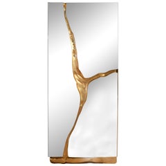 Lapiaz Cabinet in Stainless Steel and Brass by Boca do Lobo