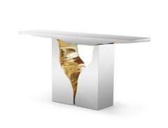Lapiaz Console - Hand-Polished Steel & Brass - Boca do Lobo