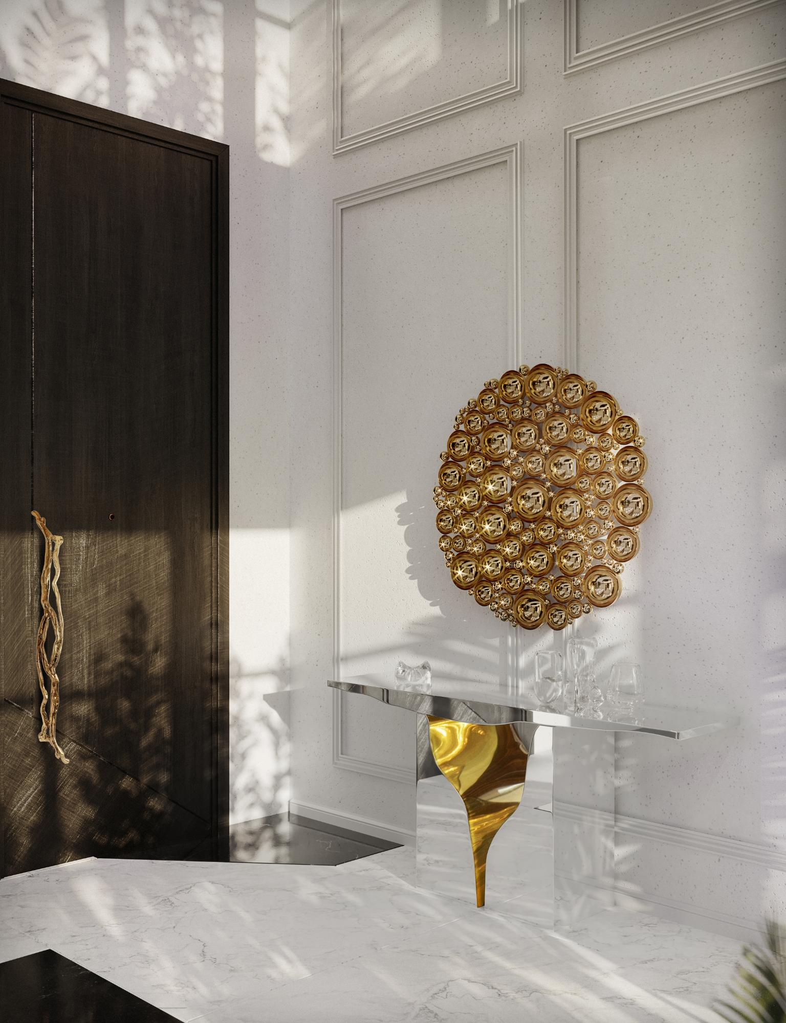 Lapiaz Console - Hand-Polished Steel & Brass - Boca do Lobo For Sale 1