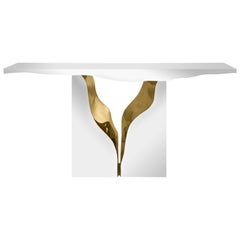 Lapiaz Console in Polished Stainless Steel by Boca do Lobo