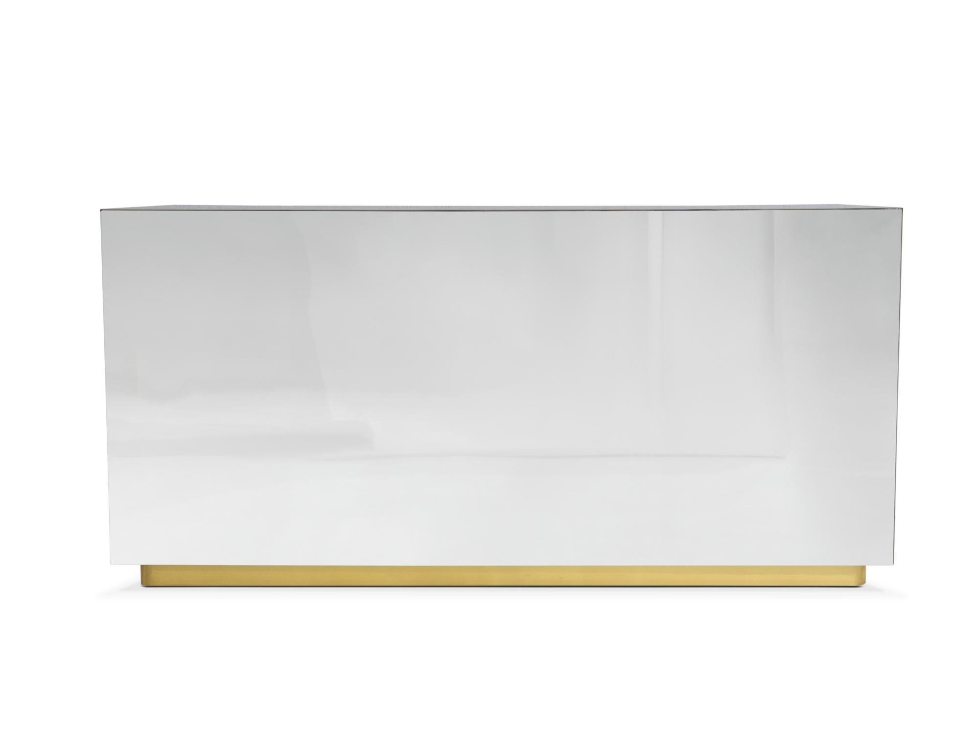 Lapiaz Nightstand - Hand-Polished Steel & Brass - Boca do Lobo For Sale 3