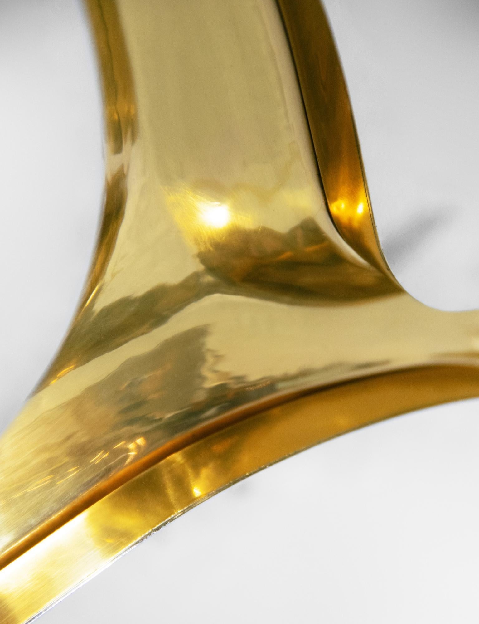 Lapiaz Nightstand - Hand-Polished Steel & Brass - Boca do Lobo For Sale 5