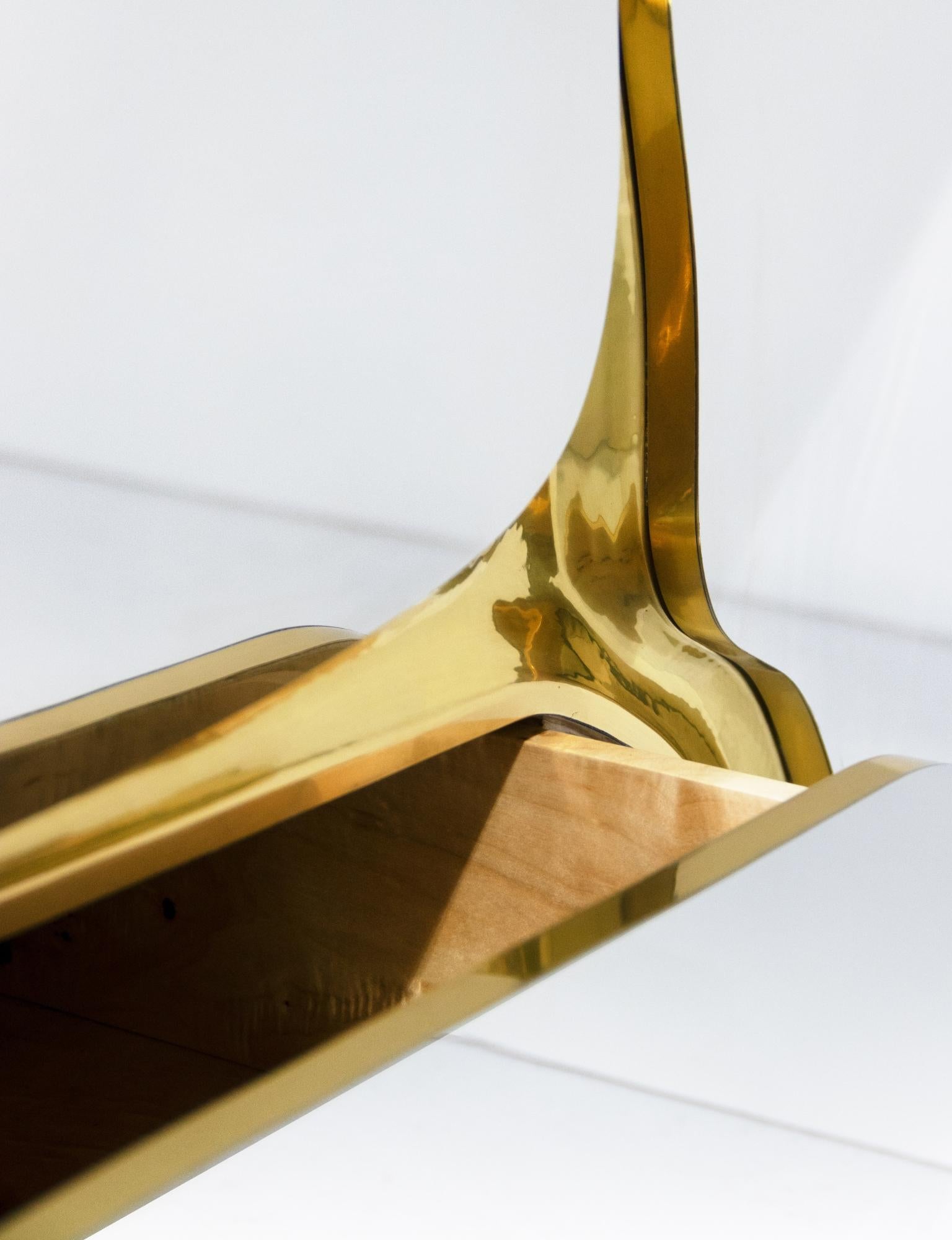 Lapiaz Nightstand - Hand-Polished Steel & Brass - Boca do Lobo In New Condition For Sale In Rio Tinto, PT
