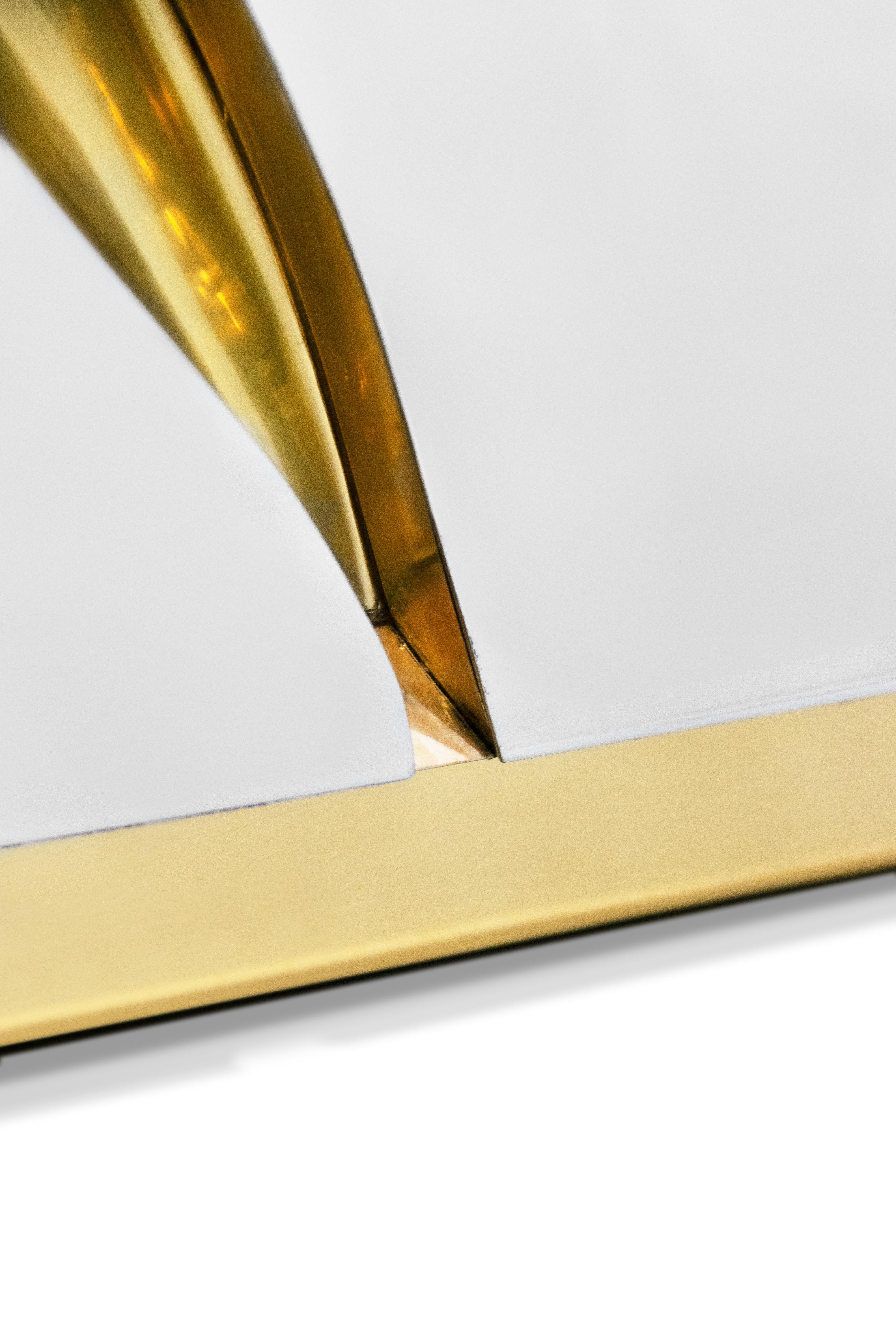 Lapiaz Nightstand - Hand-Polished Steel & Brass - Boca do Lobo For Sale 6
