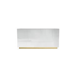 Lapiaz Nightstand in Polished Stainless Steel and Brass by Boca do Lobo