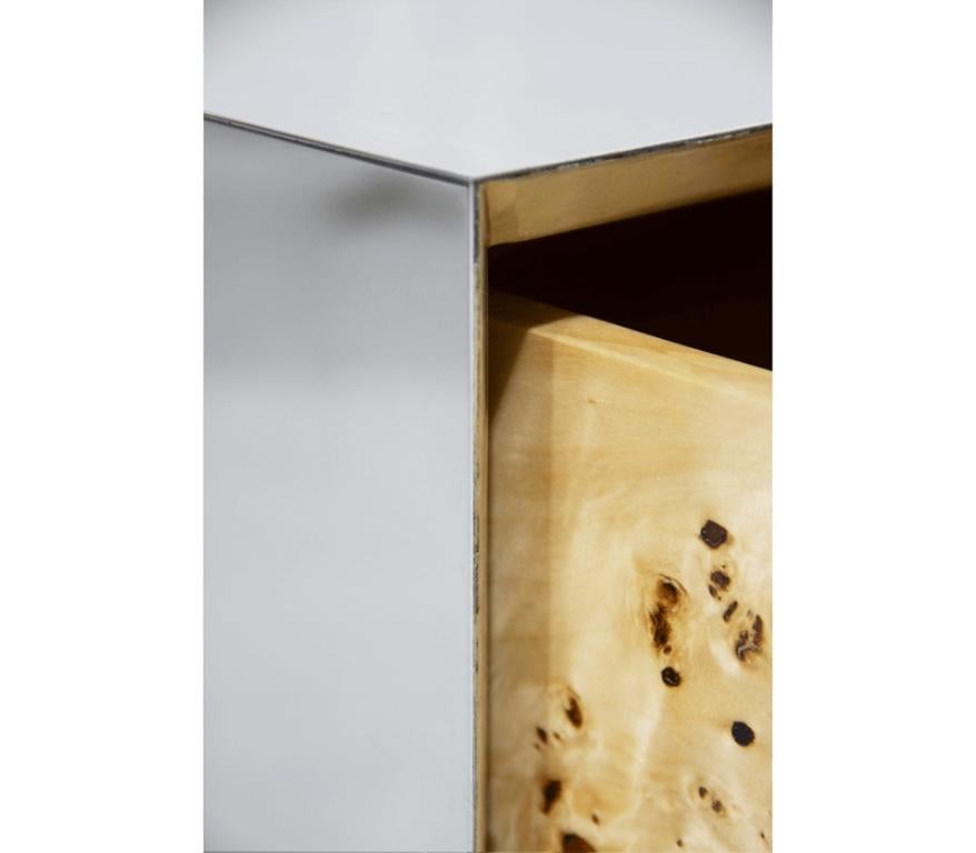 Lapiaz Nightstand in Polished Stainless Steel and Brass by Boca do Lobo In New Condition For Sale In New York, NY