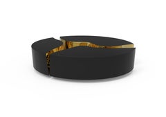 Lapiaz Oval Black Center Table - Hand-Painted Lacquered & Ceramic - Boca do Lobo