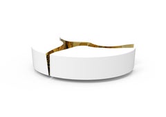 Lapiaz Oval White Center Table - Hand-Painted Lacquered & Ceramic - Boca do Lobo