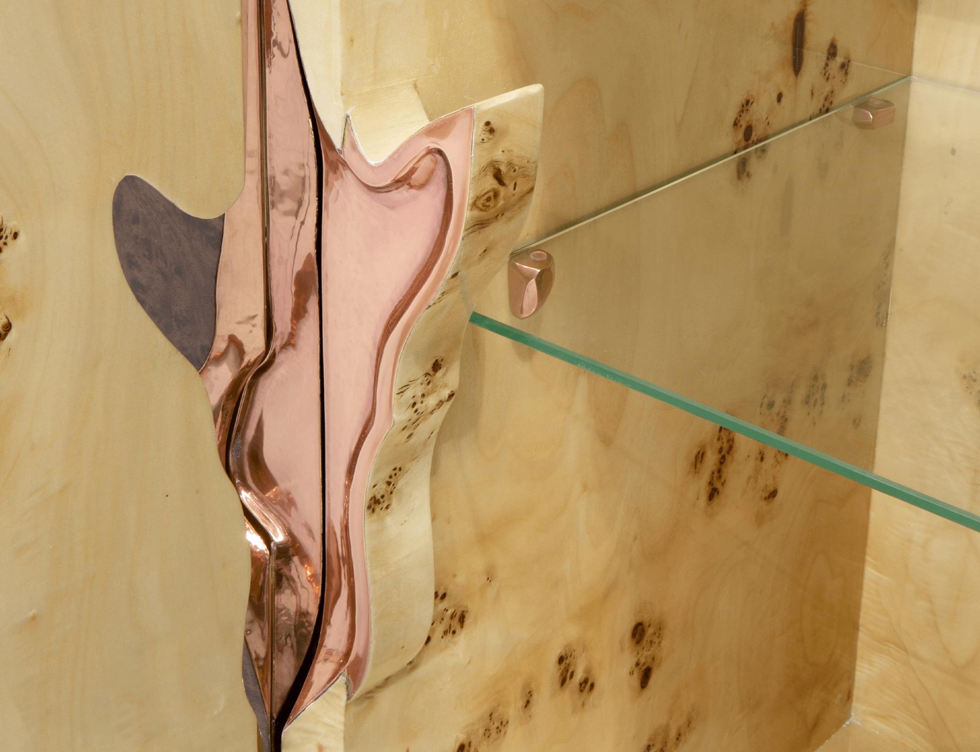 Buffet Lapiaz Rose Gold - menuiserie et placage faits main - Boca do Lobo en vente 1