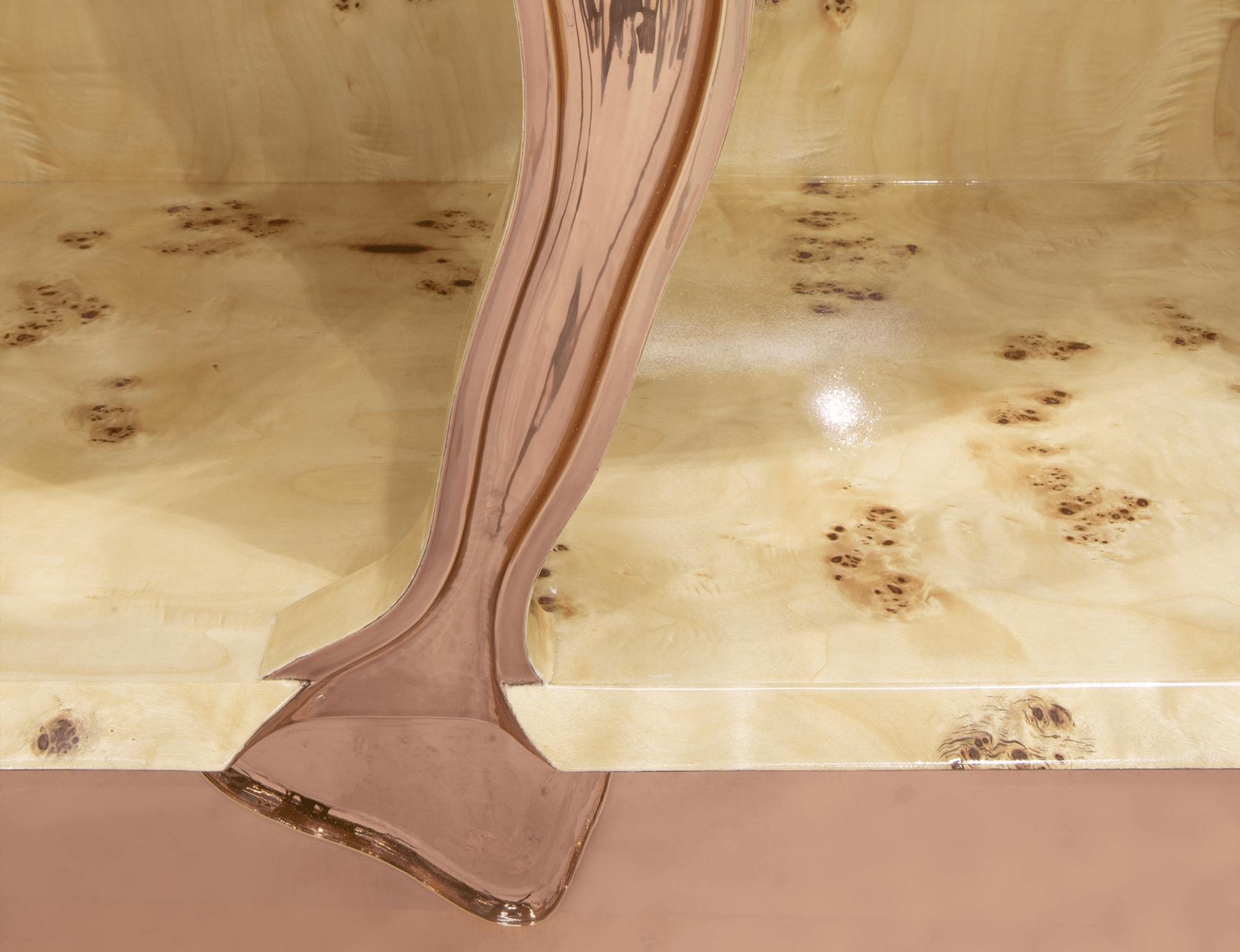 Buffet Lapiaz Rose Gold - menuiserie et placage faits main - Boca do Lobo en vente 2