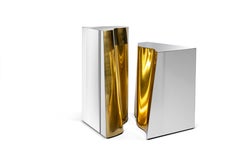 Lapiaz Side Table - Hand-Polished Steel & Brass - Boca do Lobo