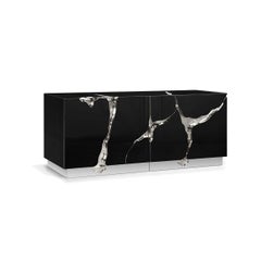 Lapiaz Sideboard with Polished Stainless Steel Finishings