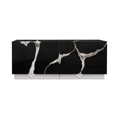 Lapiaz Sideboard with Polished Stainless Steel Finishings