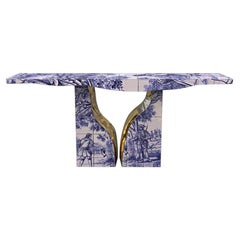 Modern Classic Hand Painted Lapiaz Tiles Console by Boca do Lobo