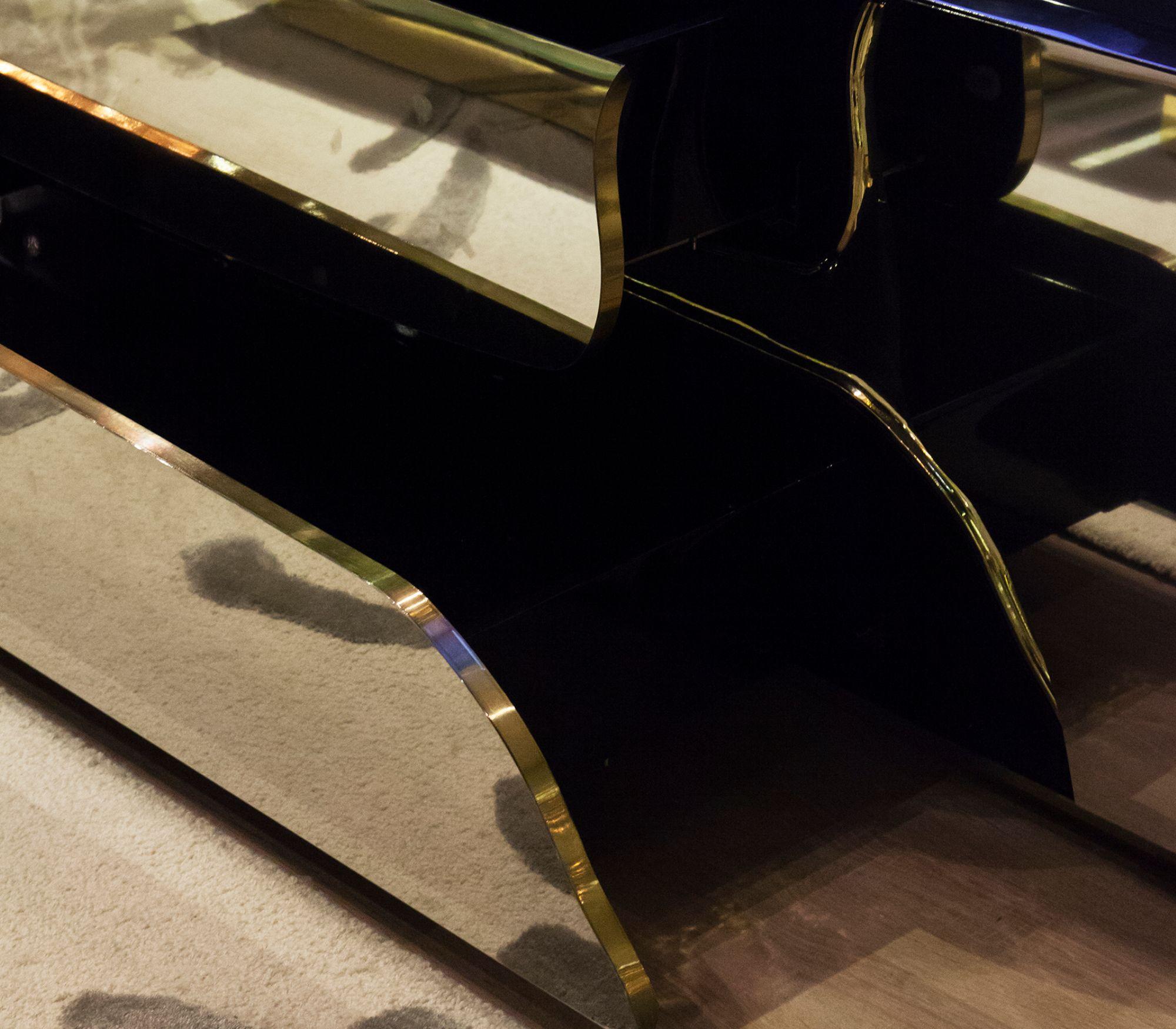 Lapiaz TV Cabinet - Hand-Polished Steel & Brass - Boca do Lobo For Sale 3