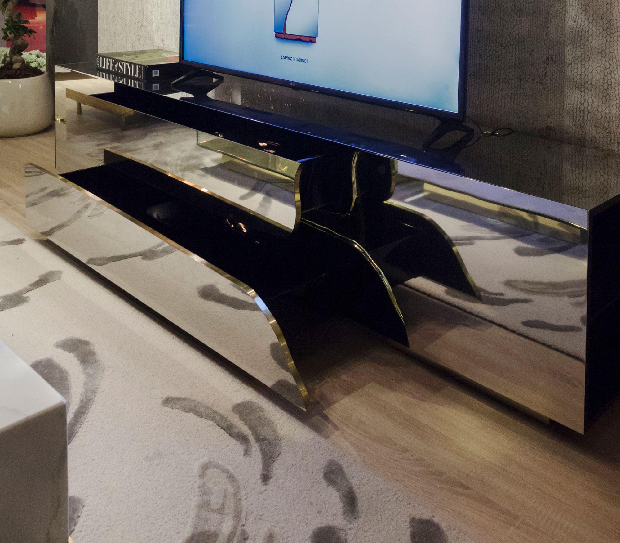 Lapiaz TV Cabinet - Hand-Polished Steel & Brass - Boca do Lobo For Sale 2